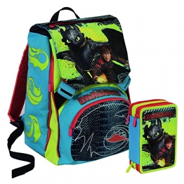 ZAINO +ASTUCCIO SCHOOL PACK DRAGONS VIKINGS - 1