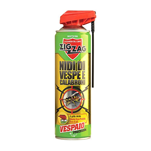 Zig Zag, Vespaio Precision, Insetticida Vespe spray ad azione immediata, con valvola a doppia erogazione, formato 400 ml