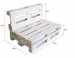 clc Divano Pallet richiudibile Made in Italy, Bianco Esterno Interno Eco - Senza Cuscino - 1