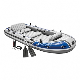 Intex 68325, Set Gommone Excursion 5 Sport Series, Blu/Grigio, Fino a 5 Adulti - 1