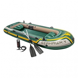 Intex 68351NP, Set Canotto Unisex - Adulto, Verde/Giallo, 351 x 145 x 48 cm - 1