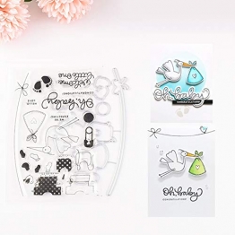 Fustelle in metallo a forma di albero riflesso, fai da te, scrapbooking, goffratura, artigianato, carta, album, foto, stencil - argento - 1