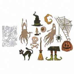 Ruby569y - Fustelle per goffratura, fustelle in metallo, a forma di zucca di Halloween, per fai da te, scrapbooking, biglietti di carta, album, Silver - 1