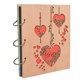 Umi. Essentials album fotografico, design "Love", con tasche 13 x 18, capacità 120 foto - 1