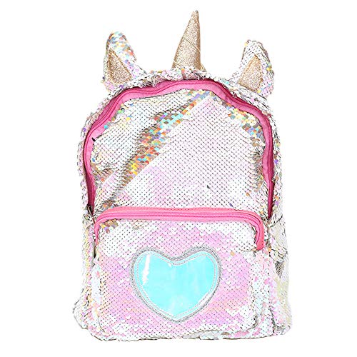 Zaino paillettes, paillettes zaino unicorno zaino carino trendy per bambini scuola scuola zaino ragazza zaino ragazza carina (2)