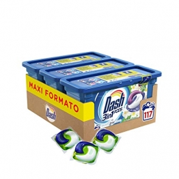 Dash 117 Pods 3in1 Detersivo Lavatrice in Monodosi Orchidea Bianca, Maxi Formato da 3x39 Capsule - 1