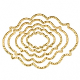 Fustelle per Fustellatrice, FNKDOR Scrapbooking Stencil Metallo Fustella DIY Album Carta Taglio del Mestiere, Accessori per Big Shot e Altre Macchina (F) - 1