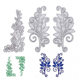 OOTSR (3 Pezzi Fiore Taglio Muore, Metallo Stencil di taglioper Scrapbooking/Goffratura/Album Fotografico Decor/Fai da Te/Regalo - 1