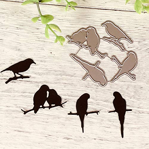 quanjucheer – Fustelle a forma di cerchio, per fai da te, scrapbooking, album fotografici, cartoline, stencil Branch Bird
