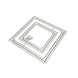 Queenhairs Cornice per Cuore Taglio di Metallo Muore Stencil Scrapbooking Fai da Te Album di francobolli Carta di Carta Goffratura Decorazioni Artigianali - 1