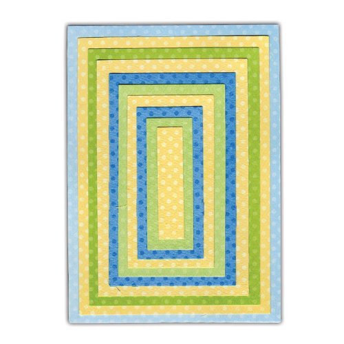 Sizzix Framelits Fustelle Set di10 Pezzi, Rettangoli N. 2
