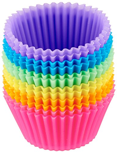 AmazonBasics – Pirottini da forno riutilizzabili, in silicone, confezione da 12