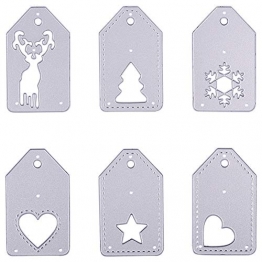 BENECREAT 6 PCS Taglio Muore Tema di Natale Stampo in Acciaio al Carbonio per Scrapbooking Album Mestieri di Carta DIY - 1