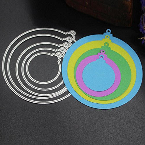 Fustellatrice Fustelle, FNKDOR Metallo Fustelle Acciaio Stencil DIY Scrapbooking Album Foto, Accessori per Big Shot e Altre Macchina (D)