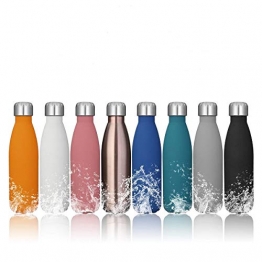 king do way Portatile Borraccia in Acciaio Inossidabile, Termica Bottiglia d'Acqua Sportive 500ml per Mantenere Caldo e Freddo (Blu) - 1