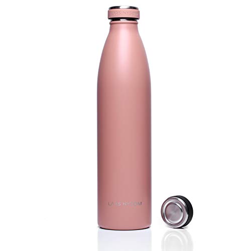 LARS NYSØM Elements Bottiglia in Acciaio Inox da 1 litro con Tappo di Ricambio | Borraccia Termica Senza BPA