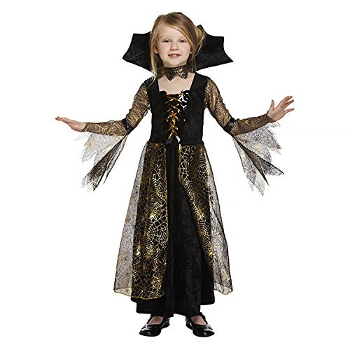 Salveo Girls Spiderella vampiro ragno costume da strega di Halloween vestito per 4 – 12 anni (7-9 anni)