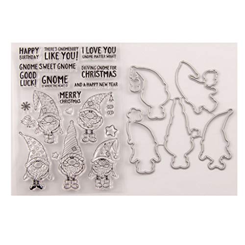 siwetg – Timbro con Timbro a Forma di Babbo Natale, Set di Stencil Fai da Te per Scrapbooking e Album Fotografico, Carta Decorativa, Artigianato