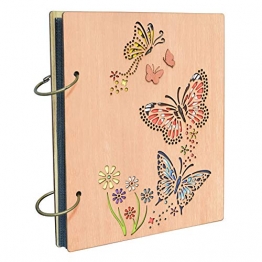 Umi. Essentials album fotografico, design farfalle, con tasche 10 x 15, capacità 120 foto - 1