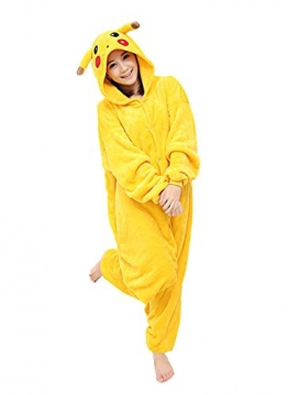 Yimidear® Unisex Pigiama Adulto Animale Cosplay Halloween Costume Attrezzatura (Pikachu, S) - 1