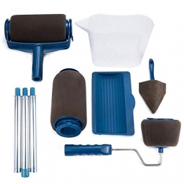 [2019 NEW] Senza Cuciture Rullo per Pittura Pro con Serbatoio Professionale Set 9pz Incluso un Rullo di Ricambio e Pennelli per Manico Rulli per Vernice antigoccia Trasforma la stanza in pochi minuti - 1