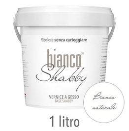 CHALK PAINT Bianco Naturale per Mobili e Pareti - Pittura Shabby Chic Vintage EXTRA OPACA (1 Litro) - 1
