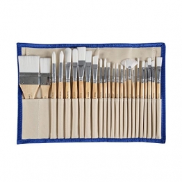 CONDA Pennelli Professionali per Colori ad Olio e Acrilici Set di Pennelli Spazzola per Dipingere 24 Pz Confezione in Nylon - 1