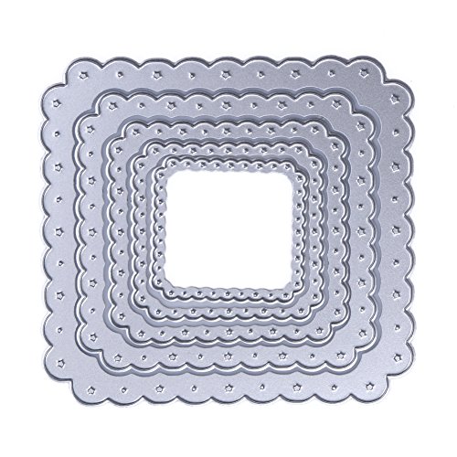 Demiawaking 5 Star quadrato Fustelle Stencil per DIY Scrapbooking album biglietti per goffratura modello (01)