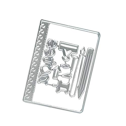 Lhuaguo – Fustella in acciaio al carbonio, a forma di penna, appunti, biglietti, goffratura, stencil per fai da te, carta artigianale, scrapbooking, segnalibri