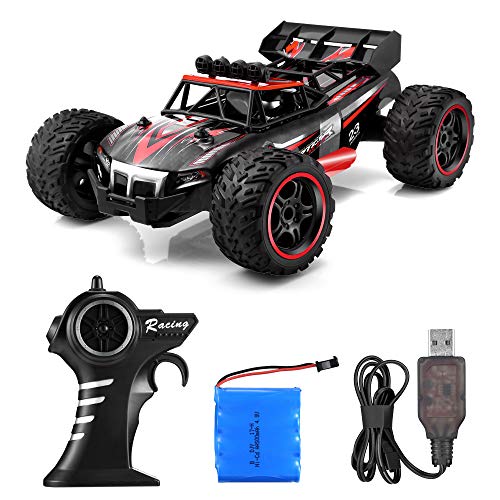 Macchina Telecomandata RC 2,4GHz Alta velocità 15km/h Fuori Strada 1:14 Auto Telecomandata Anti Collisione Ricaricabile Regalo per Ragazzi e Bambini
