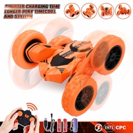 Peradix Macchina Telecomandata, 4WD RC Auto Telecomando 360° Rotazione Acrobatica RC Stunt Car, 2.4GHZ Macchina Radiocomandata per Bambini Giocattoli - (Batteria e Cavo di Ricarica USB Inclusa) - 1