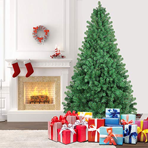 SHareconn Albero di Natale Artificiale Pino, Supporto in Metallo, Facile Montaggio, PVC – 228cm