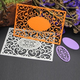 Fustellatrice Fustelle, FNKDOR Scrapbooking Metallo Stencil Fustella DIY Stampo Goffratura Stampi, Accessori per Big Shot e altre macchina (J) - 1