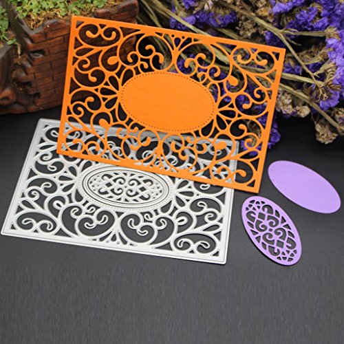 Fustellatrice Fustelle, FNKDOR Scrapbooking Metallo Stencil Fustella DIY Stampo Goffratura Stampi, Accessori per Big Shot e altre macchina (J)