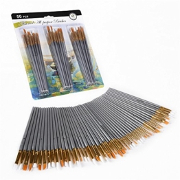 CONDA 50 Pezzi Set di Pennelli da Dipingere Pittura per Acrilico, Olio, Acquerelli - 1