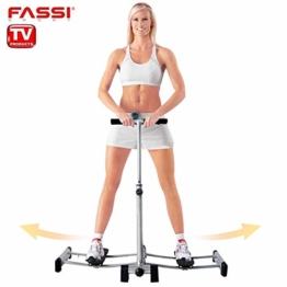 BAKAJI Attrezzo Allenamento Palestra per Rassodare e Allenare Gambe Glutei Fianchi e Addominali Esercizi Fitness Uomo Donna Struttura in Metallo Pieghevole Salvaspazio - 1