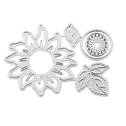 Demiawaking Girasole Fustelle per Scrapbooking Stencil Cutting Dies DIY Scrapbooking Album Foto Segnalibro Goffratura Metallo Artigianato per Biglietti di Auguri