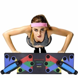 HIHEY Junierain 9 in 1 Push Up Rack Board System Fitness Workout Training Gym Esercizio Rack per Home Fitness Training - 1
