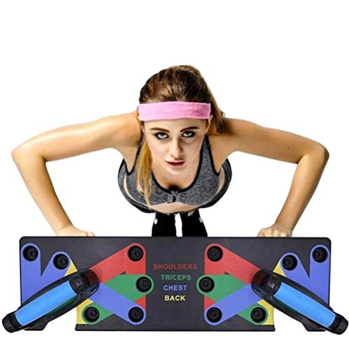 HIHEY Junierain 9 in 1 Push Up Rack Board System Fitness Workout Training Gym Esercizio Rack per Home Fitness Training
