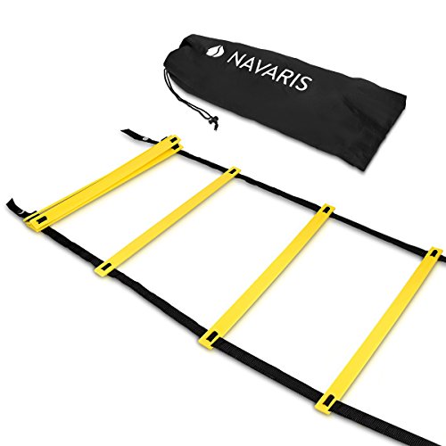 Navaris Scala per Allenamento Calcio 6m – scaletta per Fitness Training Speed Agility Ladder – Scala per Esercizi agilità e velocità con Borsa