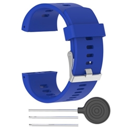 Soddisfazione fascia per Polar V800 orologio regolabile in silicone sostituzione cinturino per orologio per Polar V800 Smart orologio sportivo con attrezzi (no Watch), Blue - 1