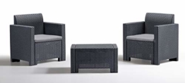 Bica 9073.4 Set Nebraska Salottino 2 Posti, Antracite, 155 x 150 x 79 cm - 1