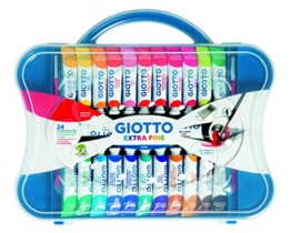 Giotto valigetta con 24 tubetti 12ml tempera extrafine + 2 pennelli - 1