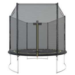 Ultrasport Trampolino da Giardino Starter, Set Completo Inclusi Tappeto Elastico, Rete di Sicurezza e Rivestimento dei Bordi Bambini, Nero, 244 cm - 1