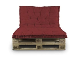 BIANCHERIAWEB Cuscino Mattonella per Seduta-Schienale Divani Pallet Cuscino per Bancale 80x120 80x120 Bordeaux - 1