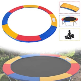 Froadp Ø244cm Telo di Copertura Imbottita Bordo Protezione per Trampolino Elastico Resistente agli Strappi und UV Antistrappo Multicolore - 1