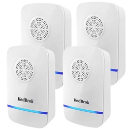 KedBrok Repellente ad Ultrasuoni per Topi, Anti Topi Ratti Zanzare Insetti Ragni Parassiti Scarafaggi Formiche Antizanzare Ultrasuoni, 4 Pack - 1