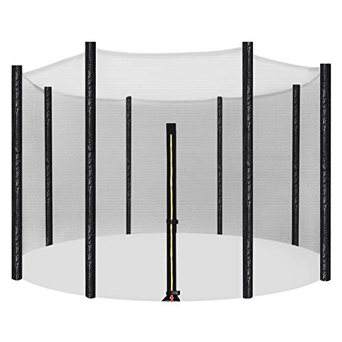SONGMICS Rete di Ricambio da 305 cm per Trampolino, Rete di Sicurezza per 8 Pali Diritti, Recinzione Rotonda a Maglie, STN10FT
