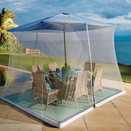 BCXGS Zanzariere Ombrellone da Esterno Copertura, Patio Umbrella Zanzariera a Rete, Protezione dal Sole Design Zippered Mesh Enclosure Cover Patio Ombrello Bug Net,300 x 400 x 230cm - 1