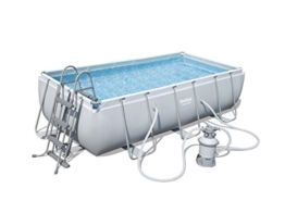 Bestway 56442 Piscina Power Steel Frame Rettangolare, 404x201x100 cm - 1